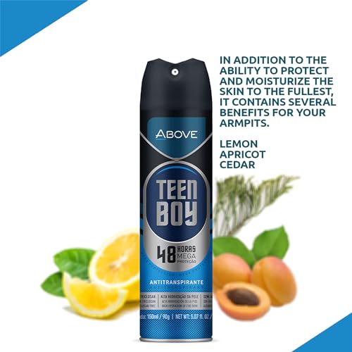 Teen Boys 48HR+ Citrus Scent Antiperspirant Spray for Lasting Freshness, 3.17 oz, Vegan Formula - Image 4