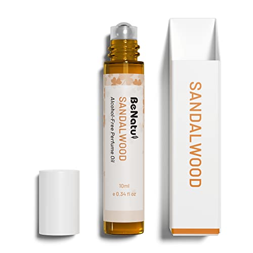 Benatu 10ml Sandalwood Essential Oil Roll On Perfume Alcohol Free for Women Men