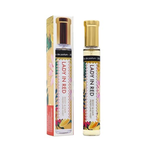 Esha Lady in Red 200ml Body and Hair Perfume Mist with Cherry Berry Vanilla Scent