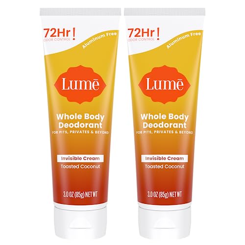 Lume Whole Body Deodorant 72-Hour Odor Control 2-Pack 2 oz Aluminum and Baking Soda Free