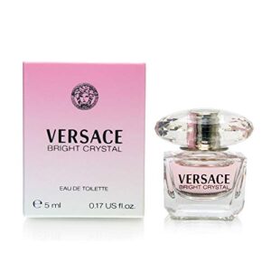 Versace Bright Crystal Mini Eau De Toilette 0.17 Fl Oz for Women Travel Size