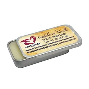Sandalwood Vanilla Solid Perfume Balm 0.5 oz Compact Artisan Travel Gift