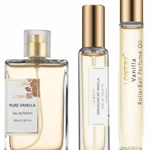 Pure Vanilla Perfume Set 3.38oz Spray and Rollerball Gift for Women