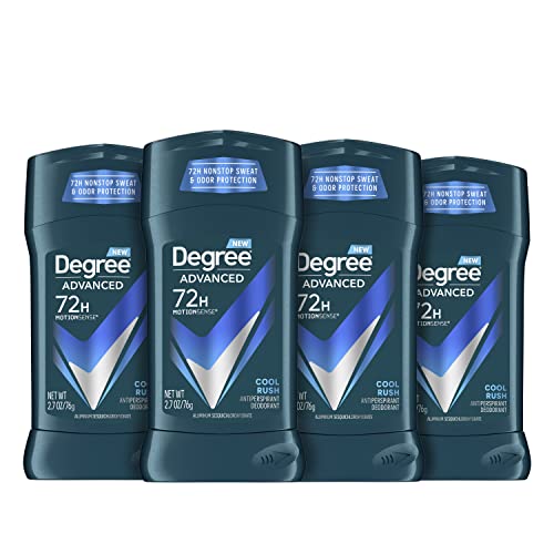 Degree Men Cool Rush Antiperspirant Deodorant 4-Pack, 72-Hour Protection, MotionSense Technology