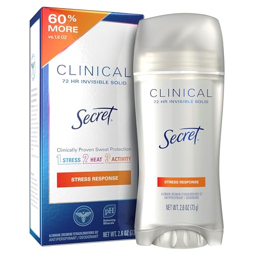 Secret Clinical Strength Antiperspirant & Deodorant for Women, Stress Response, 2.6 oz