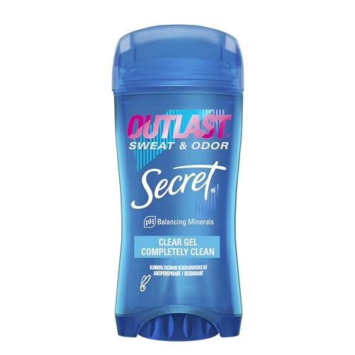 Secret Outlast Women's Antiperspirant Deodorant, Clear Gel, Clean Scent, 2.6 oz