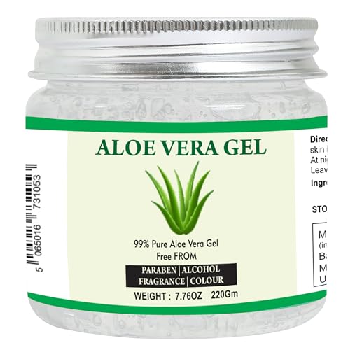 100% Pure Aloe Vera Gel for Moisturizing Face, Skin & Hair (7.76 oz)