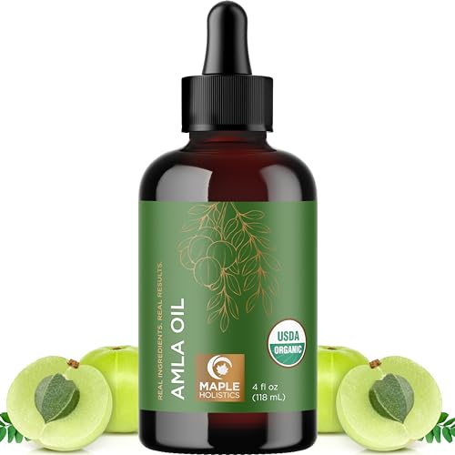 Pure Organic Amla Hair Oil for Growth and Hydration 4 Fl Oz