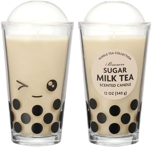 12oz Brown Sugar Boba Tea Candle - Cute Gift for Boba Lovers