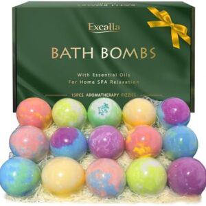 15-Pc Handmade Bath Bombs Gift Set for Relaxation