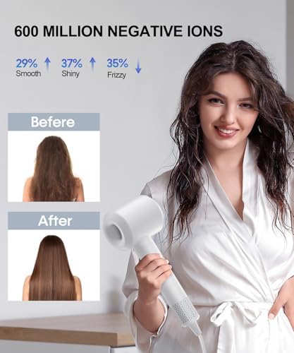 1500W Ionic Hair Dryer, 110,000RPM, Low Noise, Magnetic Nozzle - Image 2