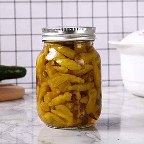 16 oz Mason Jars with Silver Lids for Canning & Storage (4-Pack) - Image 8