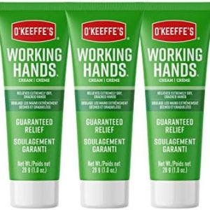 O'Keeffe's Working Hands Hand Cream, 1 oz Tube, Pack of 3 for Dry Cracked Hands