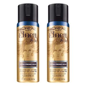 L'Oreal Elnett Extra Strong Hold Hairspray, Travel Size 2.2oz (2 Count)
