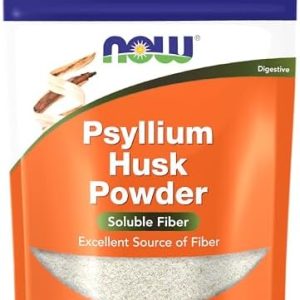 NOW Foods Psyllium Husk Powder, Non-GMO, Soluble Fiber, 24 oz