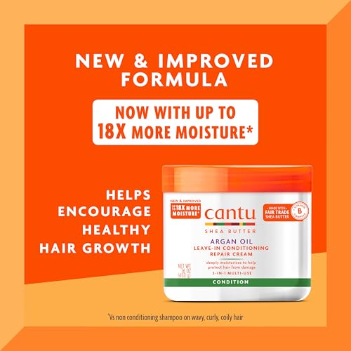 Cantu Leave-In Conditioning Cream with Argan Oil, 16 oz - 2 Pack - Image 2
