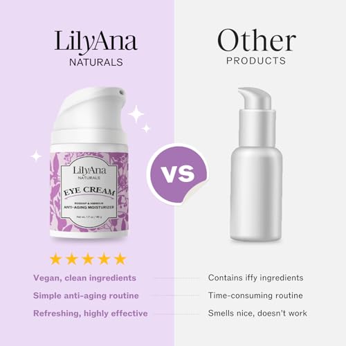 LilyAna Naturals Eye Cream for Dark Circles, Puffiness, and Wrinkles - 1 oz - Image 5