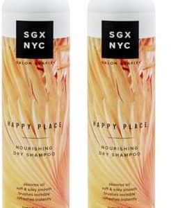 SGX NYC Happy Place Vegan Dry Shampoo, Pro-Vitamin B5, Coconut Scent, 6.5 oz (2-Pack)