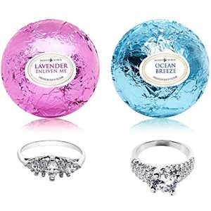 Lavender Bath Bombs Set of 2 with Size 6 Rings