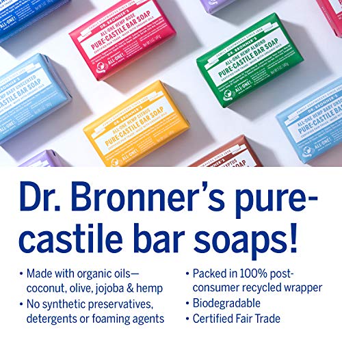 Dr. Bronner?s Lavender Bar Soap, Organic, 6-Pack, 5 oz - Image 4