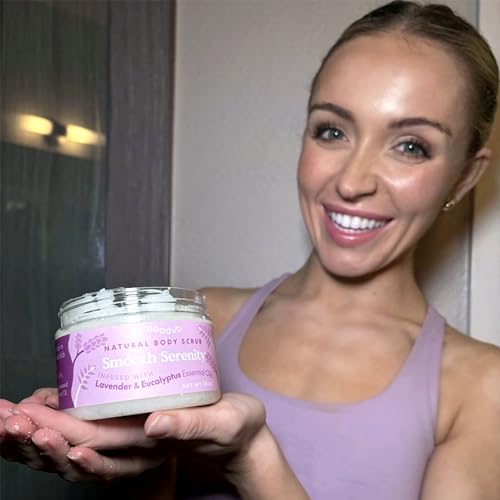 18oz Unscented Vegan Sea Salt Body Scrub Cruelty-Free Exfoliator - Image 6