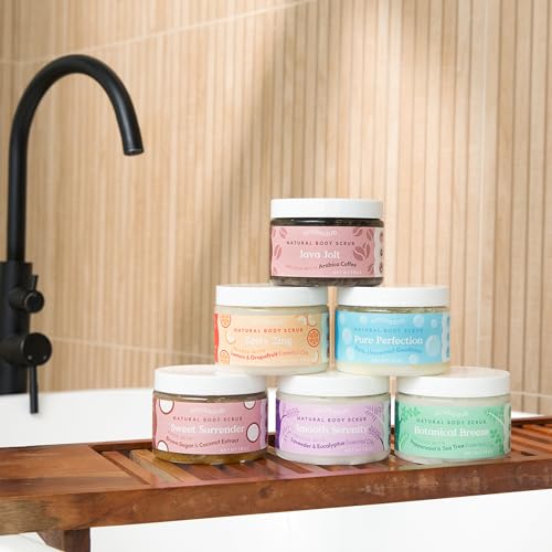 18oz Unscented Vegan Sea Salt Body Scrub Cruelty-Free Exfoliator - Image 7