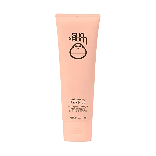 Sun Bum Brightening Face Scrub - Vegan, Cruelty-Free, Exfoliating with Vitamin C, 4 oz