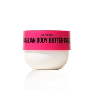 Nutrius Berry Bliss Body Butter Cream - Vegan, Hydrating Acai & Mango, 6 FL OZ