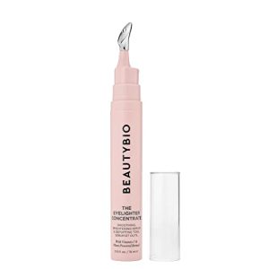 BeautyBio Eyelighter Concentrate Serum for Brightening and Smoothing, 1 ct with Depuffing Tool