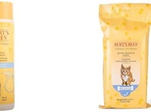 Burt's Bees Kitten Care Bundle: Tearless Shampoo & Wipes, 10 Fl Oz, 50 Count