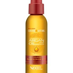 Creme Of Nature Argan Oil Shine Mist, Anti-Humidity & Heat Protection, 4 Fl Oz