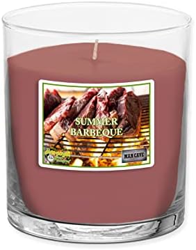 Handmade 3oz Beef Barbecue Soy Candle in a Summer Man Cave Tumbler