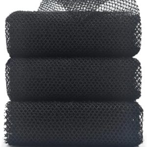 3-Pack African Exfoliating Bath Net Sponge Scrubber (Black)