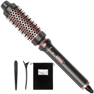 Wavytalk 1.5" Heated Round Brush, Detachable Head, Dual Voltage, Rose Gold
