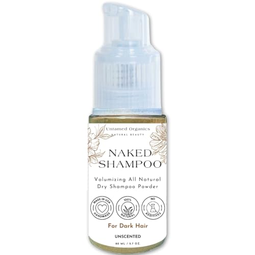 Organic Volumizing Dry Shampoo Powder for Dark Hair - 2.7 oz, Non-Aerosol