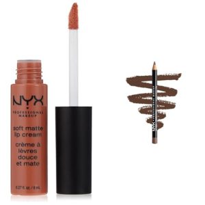NYX Soft Matte Lip Cream & Slim Pencil - Abu Dhabi Deep Rose-Beige
