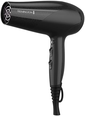 Remington Hair Dryer with Ceramic Ionic Tourmaline, Diffuser & Concentrator Set, Black - Image 2