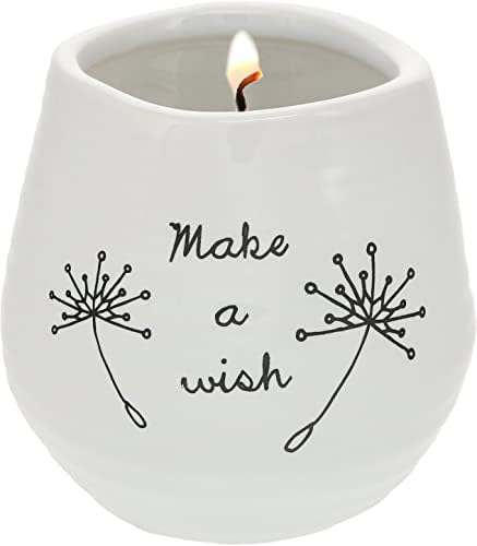 Pavilion Make a Wish 8 oz White Ceramic Soy Serenity Scented Candle
