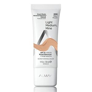Almay Smart Shade Foundation SPF 15 Light Medium Hypoallergenic Oil-Free 1 Oz