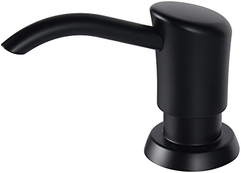 GAGALIFE Built-in Sink Soap/Lotion Dispenser, Matte Black, 13oz Bottle