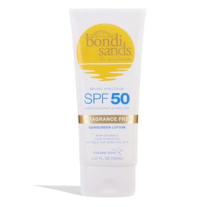Bondi Sands SPF 50 Fragrance Free Sunscreen Lotion, Hydrating, Water Resistant, 5.07 Oz