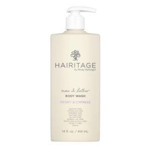 Hairitage Now & Lather Peony & Cypress Body Wash for All, 14 fl oz