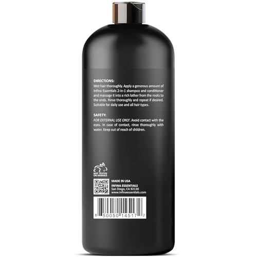 Biotin 2-in-1 Shampoo & Conditioner for Hair Thickening with Saw Palmetto, 16 oz - Image 9
