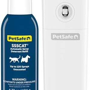 PetSafe SSSCAT Motion Activated Odorless Spray Deterrent for Cats, 120 Sprays