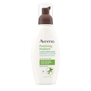 Aveeno Foaming Oil-Free Cleanser Soy & Salicylic Acid for Acne-Prone Skin 6 oz
