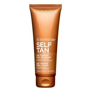 Clarins 4.2 oz Self Tanning Milky Lotion for Streak-Free Face and Body Glow