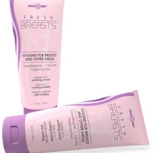 Fresh Breasts Anti-Chafing Cream to Powder Talc-Free 3.4 Fl Oz (2 Pack)