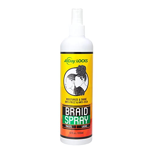 AllDay Locks Braid Spray | Moisturizes, Alleviates Itch, Revives Braids & Locks | 12 oz