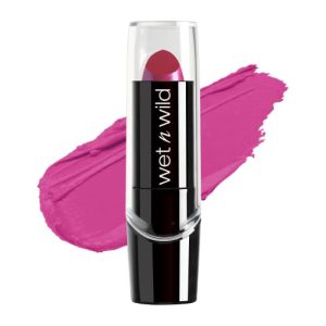 Wet n Wild Silk Finish Lipstick, Fuchsia with Blue Pearl, Hydrating & Vegan
