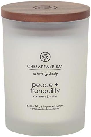 Chesapeake Bay Candle Medium Jar Peace & Tranquility Cashmere Jasmine Scented Wax Candle
